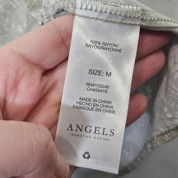 Angels Forever Young NWT Sea Spray Rayon Ruffled Cap‎ Sleeve Womens Top Size M - Picture 5 of 9